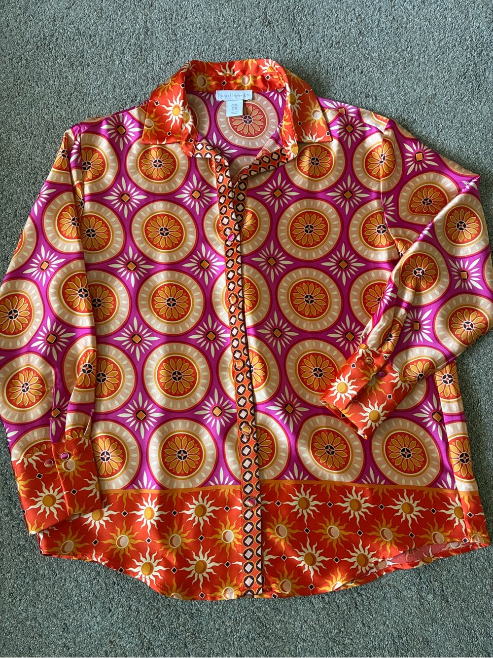 House of Harlow 70s Style Geometric Blouse (M)